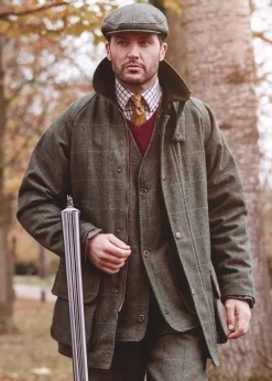 Alan Paine Jackets & Coats|Jackets & Coats<Men's Rutland Waterproof Tweed Shooting Coat