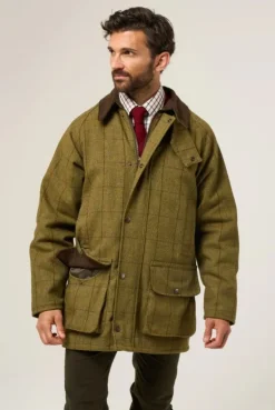 Alan Paine Jackets & Coats|Jackets & Coats<Men's Rutland Waterproof Tweed Shooting Coat