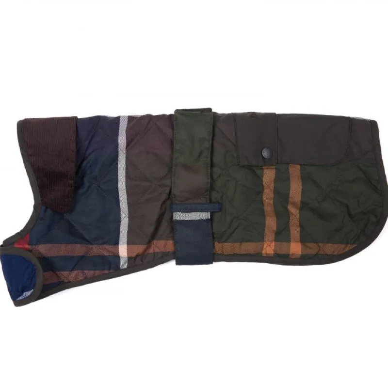 Barbour Dog Coats<Quilted Tartan Dog Coat with Pocket