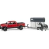 kayes Of Cardiff Toys<Bruder Ram 2500 Power Wagon Trailer and horses
