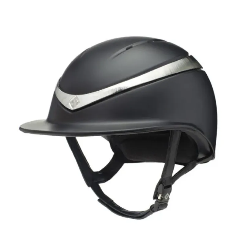 Charles Owen Riding Hats|Riding Hats<Halo Riding Helmet Wide Peak - Black Matte Luxe