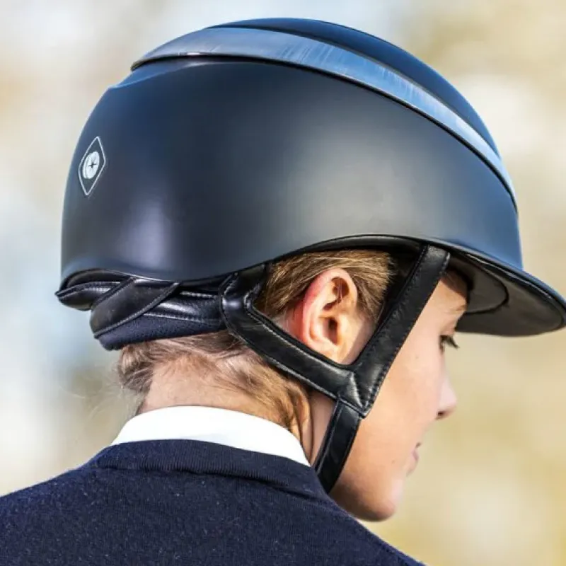 Charles Owen Riding Hats|Riding Hats<Halo Riding Helmet Wide Peak - Black Matte Luxe