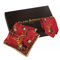 Clare Haggas Fine Art Scarves|Scarves<Clare Haggas Bruce Tie and Silk Square Set