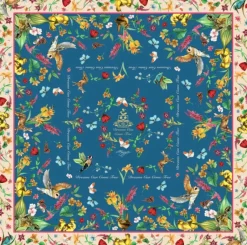 Clare Haggas FIne Art Scarves|Scarves<Clare Haggas Large Dreams Can Come True Prussian and Oyster