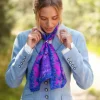 Clare Haggas FIne Art Scarves|Scarves<Clare Haggas Narrow Pluming Marvellous Fandango Pink