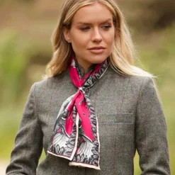 Clare Haggas Fine Art Scarves|Scarves<Clare Haggas Turf war Narrow Mono Cherise