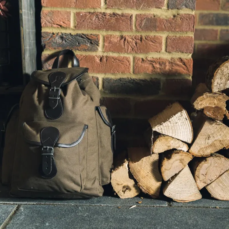 John Rothery Luggage & Wallets|Luggage & Wallets<Cotton & Leather Rucksack by David Nickerson