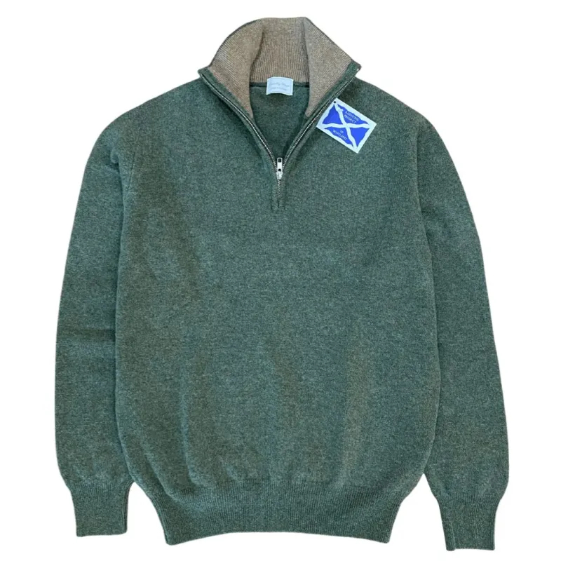 Country Ways Scotland Sweaters & Fleeces|Sweaters & Fleeces<Men's Lambswool 3/4 Zip Neck Sweater