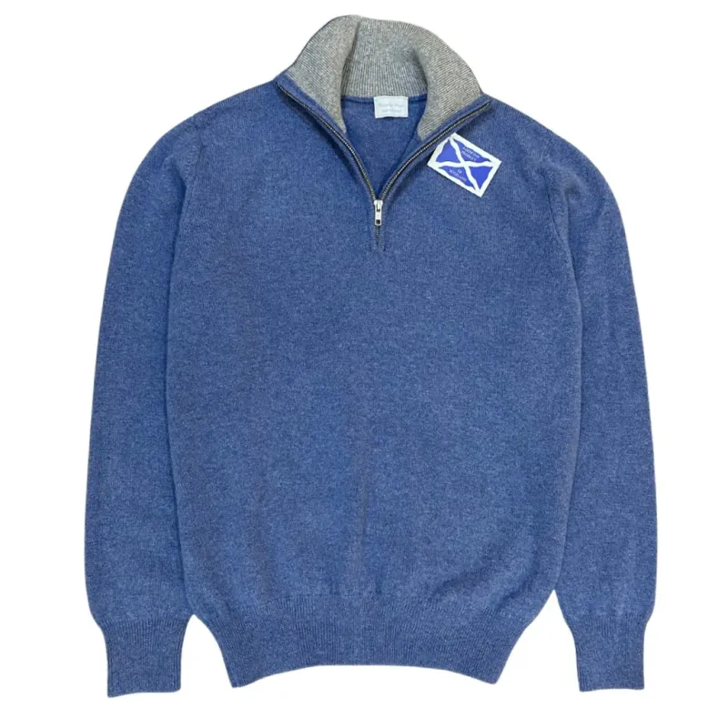 Country Ways Scotland Sweaters & Fleeces|Sweaters & Fleeces<Men's Lambswool 3/4 Zip Neck Sweater