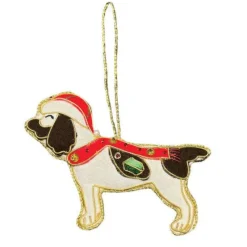 Equetech Homeware<Canine Embroidered Christmas Decoration