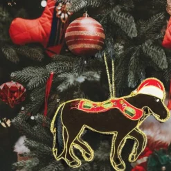 Equetech Homeware<Equine Embroidered Christmas Decoration