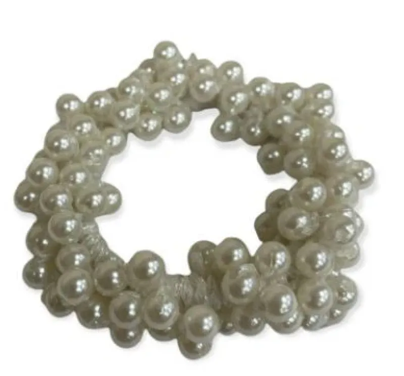 Equetech Hair Bands & Nets|Hair Bands & Nets<Pearl Beaded Scrunchie