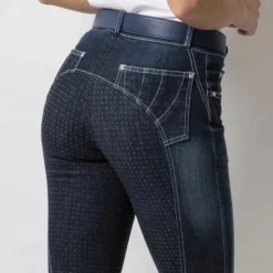 Equetech Jodhpurs, Breeches & Leggings<Womens Denim Grip Breeches