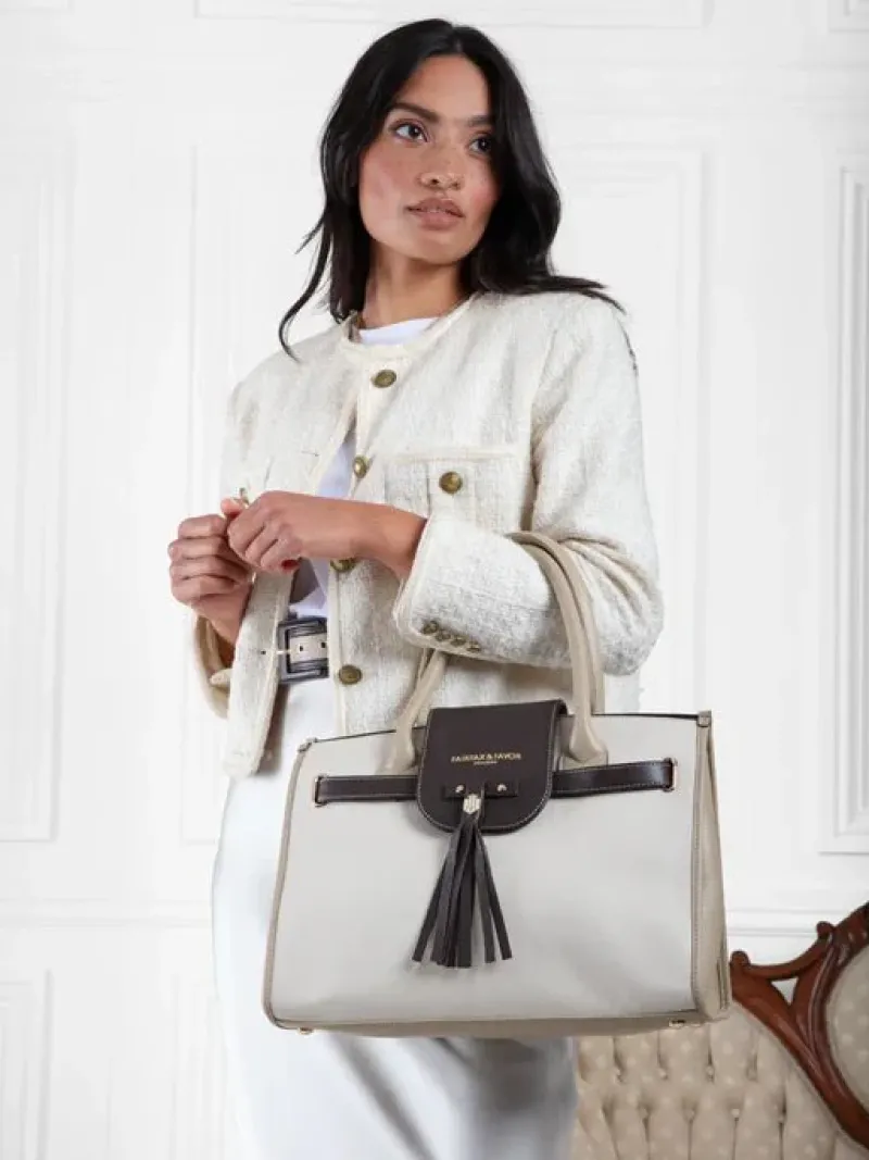 Fairfax u0026 Favor Bags & Purses|Bags & Purses<Fairfax and Favor Neutral Tri Colour Windsor