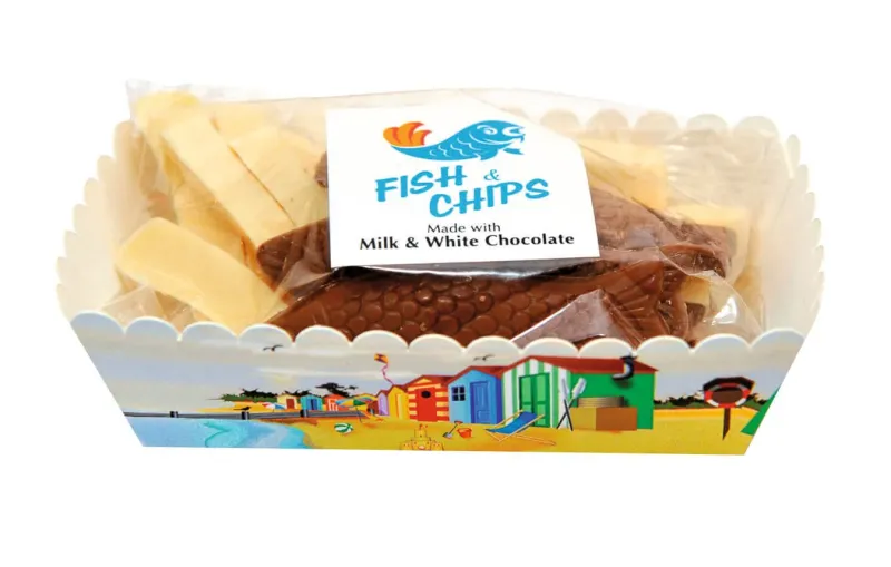 Creme D'or Sweets<Fish & Chips - White & Milk Chocolate 125g