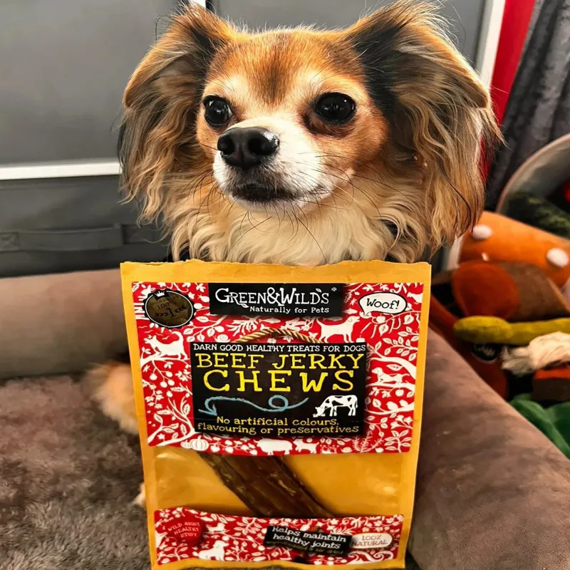 Green u0026 Wild's Dog Treats|Dog Treats<Green & Wild's Beef Jerky Chews