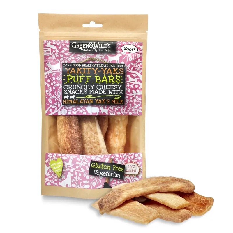 Green u0026 Wild's Dog Treats|Dog Treats<Green & Wild's Yakity Yak Puff Bars