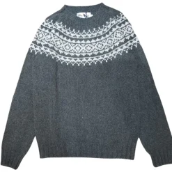 Harley of Scotland Sweaters & Fleeces|Sweaters & Fleeces<Men's Chunky Yoke Crew Neck