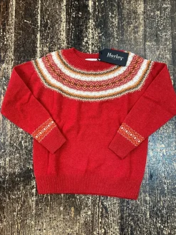 Harley of Scotland Sweaters & Jumpers<Women's Fair Isle Yoke Crew Sweater