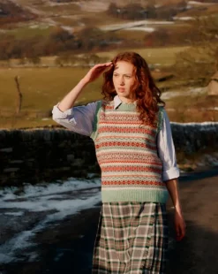 Harley of Scotland Sweaters & Jumpers|Sweaters & Jumpers<Women's Fairisle Pattern Crew Slipover