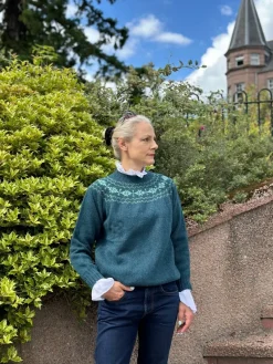 Harley of Scotland Sweaters & Jumpers|Sweaters & Jumpers<Women's Fair Isle Yoke Sweater