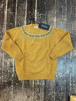 Harley of Scotland Sweaters & Jumpers|Sweaters & Jumpers<Women's Fair Isle Yoke Sweater