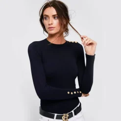 Holland Cooper Sweaters & Jumpers|Shirts & Tops<Button Knit Crew Neck