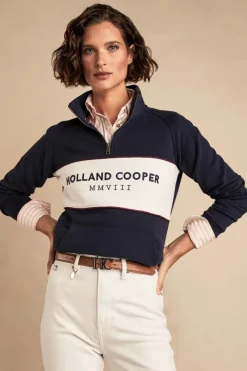 Holland Cooper Sweaters & Fleeces|Sweaters & Jumpers<Womens Sporting Heritage Zip Henley