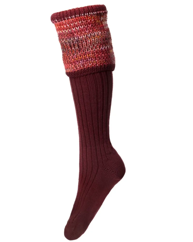 House Of Cheviot Socks|Socks<Lady Katrine Socks Burgundy
