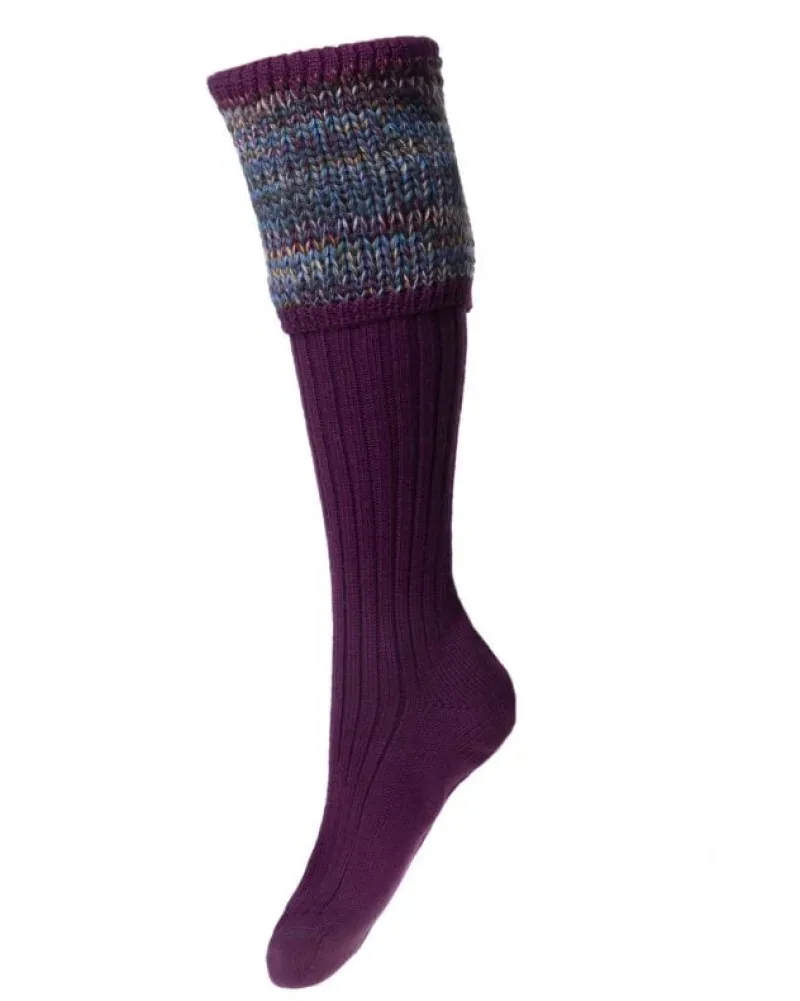 House of Cheviot /John Mills Socks<House of Cheviot Lady Katrine Sock Bilberry