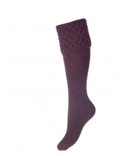 House of Cheviot /John Mills Socks<House Of Cheviot Lady Rannoch Sock Thistle