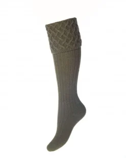House of Cheviot /John Mills Socks<House Of Cheviot Lady Rannoch Sock Dark Olive