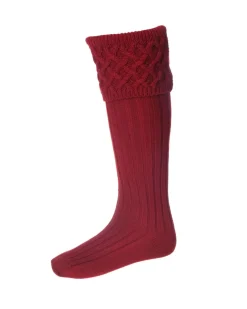 House of Cheviot /John Mills Socks|Socks<House Of Cheviot Men's Rannoch Sock Brick Red