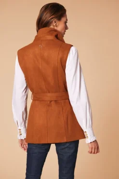 Hunt u0026 Hall Gilets|Gilets<Hunt & Hall Women's Wentworth Faux Suede Gilet