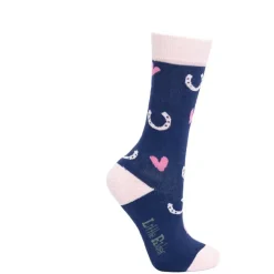 Hy equestrian Accessories|Socks<Pony Fantasy Bamboo Socks Little Rider - Pink/Navy