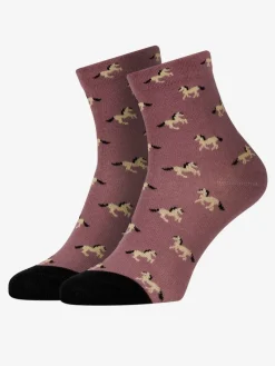 LeMieux Socks<Mini Character Socks 2 Pack