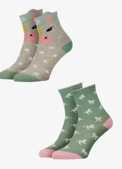 LeMieux Socks<Mini Character Socks 2 Pack