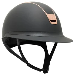 Samshield Riding Hats|Riding Hats<2.0 Miss Shield Shadowmatt with Rose Gold Trim and Blason