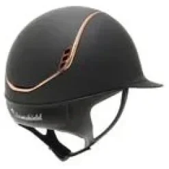 Samshield Riding Hats|Riding Hats<2.0 Miss Shield Shadowmatt with Rose Gold Trim and Blason