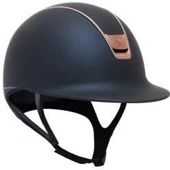 Samshield Riding Hats|Riding Hats<2.0 Shadowmatt with Rose Gold Trim and Blason