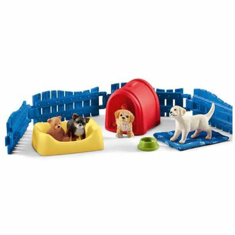 Schleich Toys<Puppy Pen Toy Set