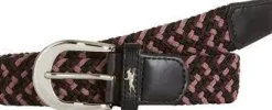 Schockemohle Sports Belts|Belts<Schockemohle Sporty Logo Belt - Black-Wine