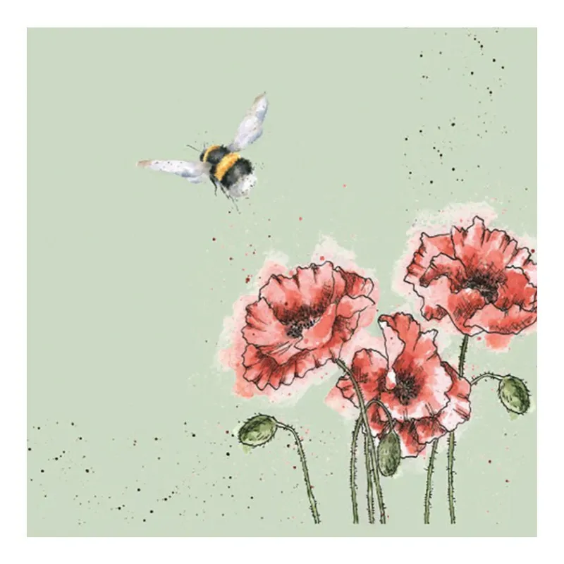 Wrendale Designs Stationery|Homeware<Wrendale 'Flight Of The Bumble Bee' Napkins 20 Pack